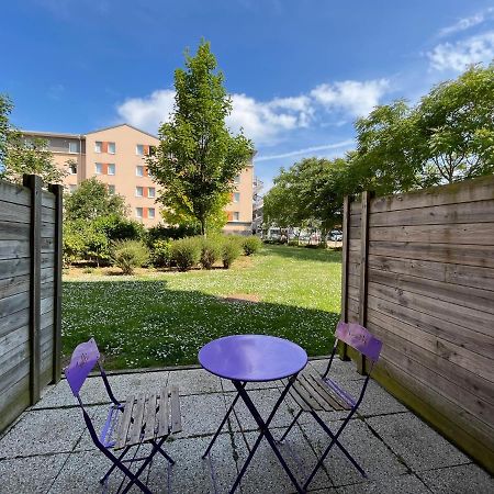 Acajou, Studio Avec Terrasse Et Parking Prive Caen Extérieur photo